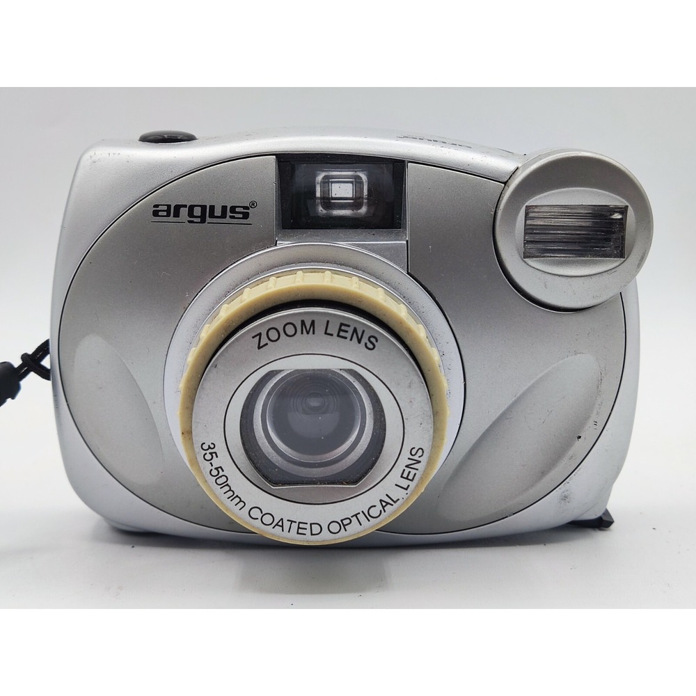 Vintage Argus M410 Film Camera Silver 35-50 mm Optical‎ Zoom Lens - As Is